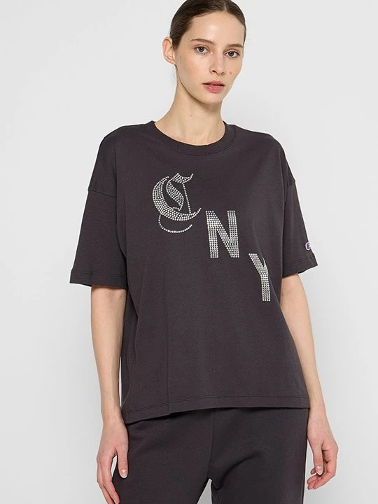 Zdjęcie produktu T-shirt z nadrukiem Champion czarny