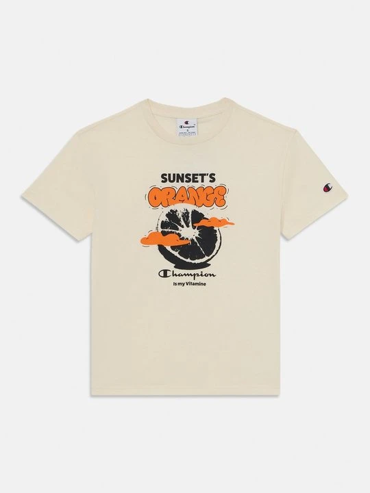 Zdjęcie produktu T-shirt z nadrukiem Champion beżowy
