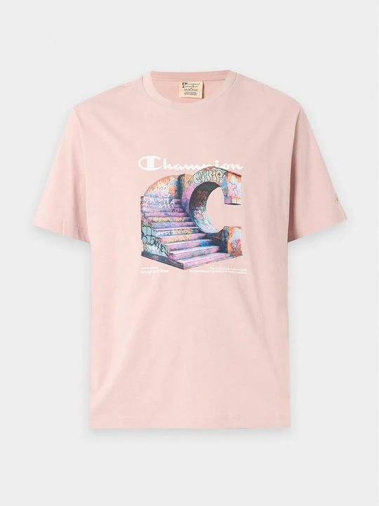 Zdjęcie produktu T-shirt z nadrukiem Champion brązowy