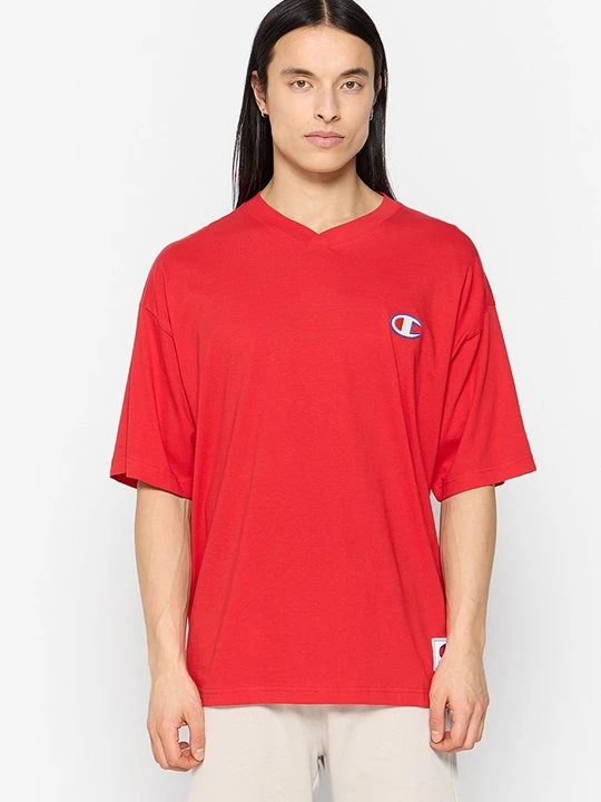 Zdjęcie produktu T-shirt z nadrukiem Champion jasnoczerwony