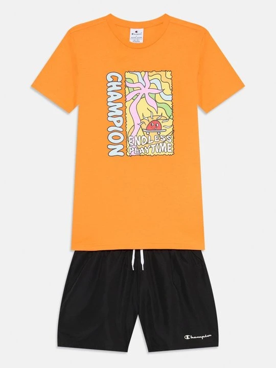 Zdjęcie produktu T-shirt z nadrukiem Champion pomarańczowy