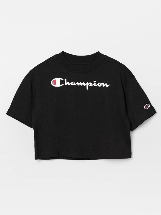 Zdjęcie produktu T-shirt z nadrukiem Champion czarny