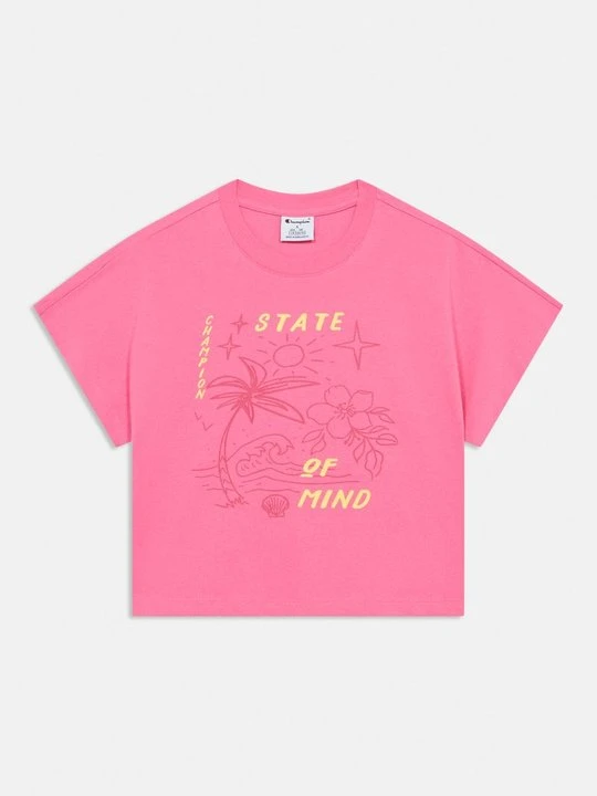 Zdjęcie produktu T-shirt z nadrukiem Champion różowy