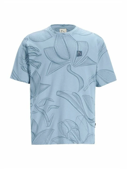 Zdjęcie produktu T-shirt z nadrukiem CHASIN' jasnoniebieski