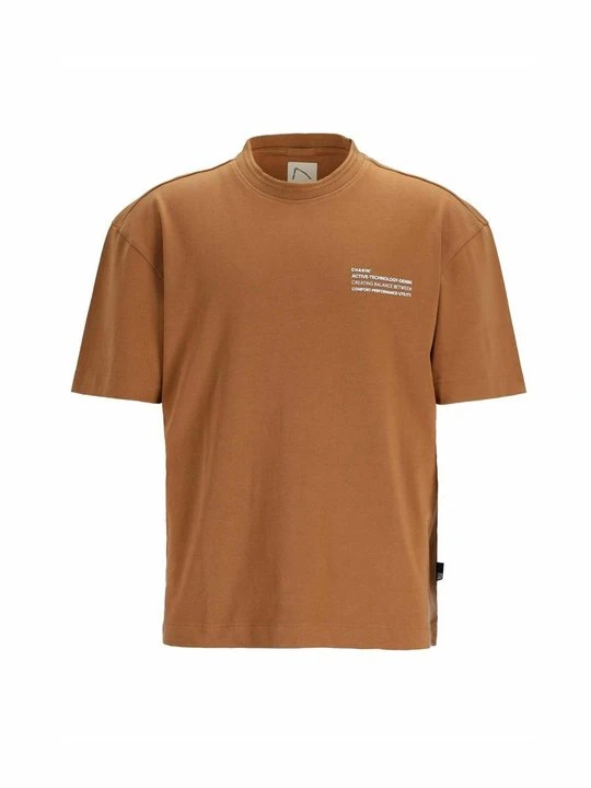 Zdjęcie produktu T-shirt z nadrukiem CHASIN' jasny brąz