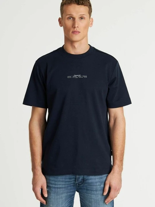 Zdjęcie produktu T-shirt z nadrukiem CHASIN' granatowy