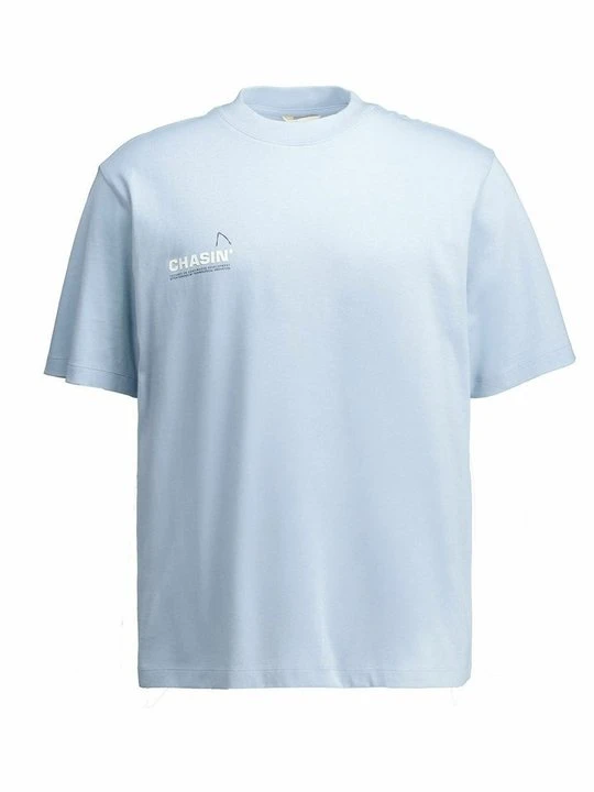 Zdjęcie produktu T-shirt z nadrukiem CHASIN' jasnoniebieski