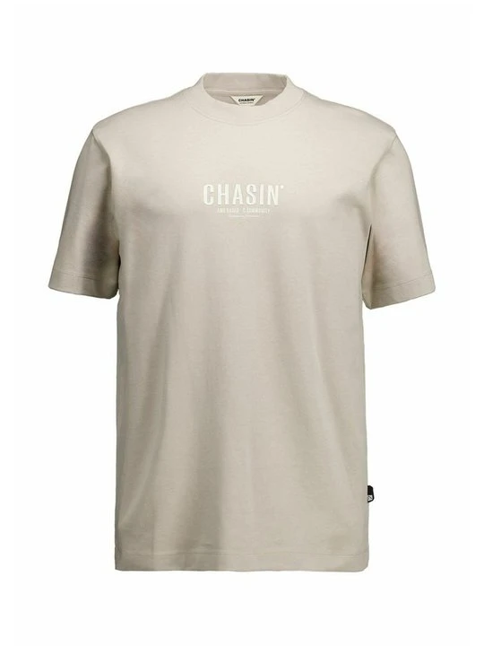 Zdjęcie produktu T-shirt z nadrukiem CHASIN' beżowy