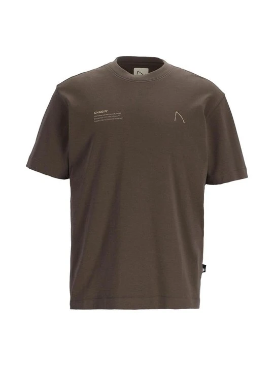 Zdjęcie produktu T-shirt z nadrukiem CHASIN' brązowy