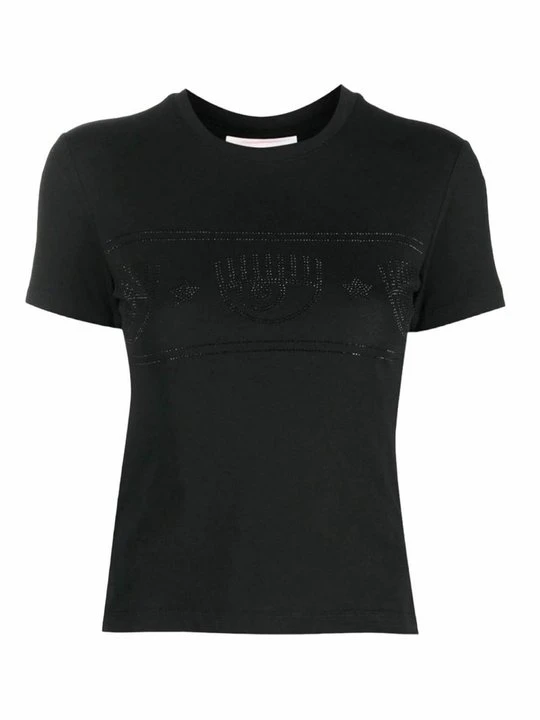 Zdjęcie produktu T-shirt z nadrukiem Chiara Ferragni czarny
