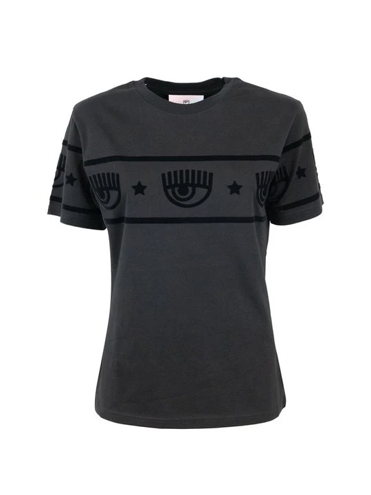 Zdjęcie produktu T-shirt z nadrukiem Chiara Ferragni czarny