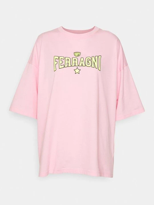 Zdjęcie produktu T-shirt z nadrukiem Chiara Ferragni różowy