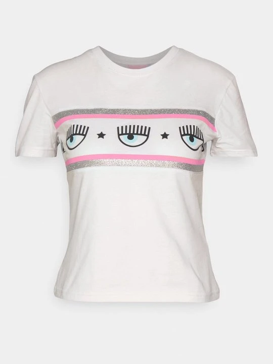 Zdjęcie produktu T-shirt z nadrukiem Chiara Ferragni biały