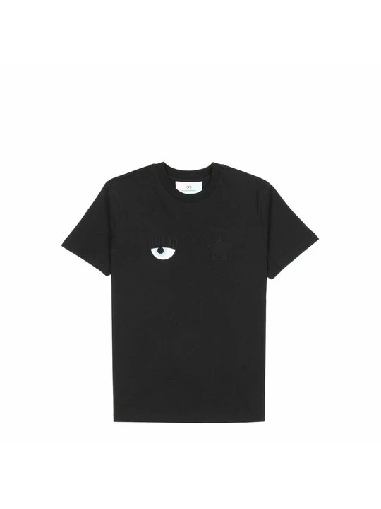 Zdjęcie produktu T-shirt z nadrukiem Chiara Ferragni czarny