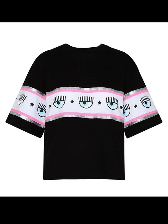 Zdjęcie produktu T-shirt z nadrukiem Chiara Ferragni czarny