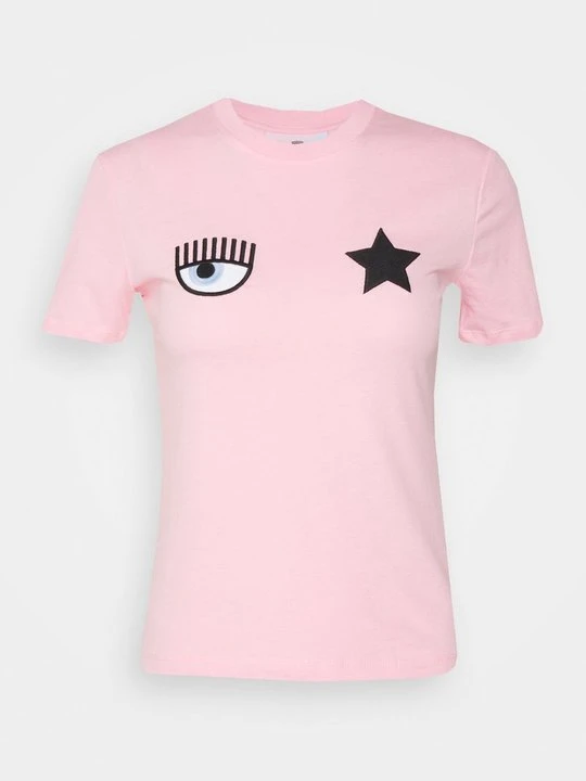 Zdjęcie produktu T-shirt z nadrukiem Chiara Ferragni różowy
