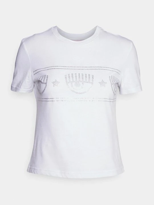 Zdjęcie produktu T-shirt z nadrukiem Chiara Ferragni biały