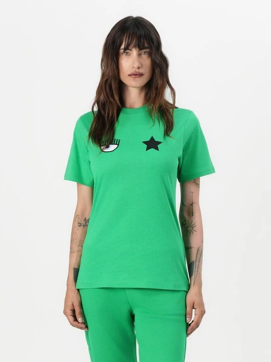 Zdjęcie produktu T-shirt z nadrukiem Chiara Ferragni zielony