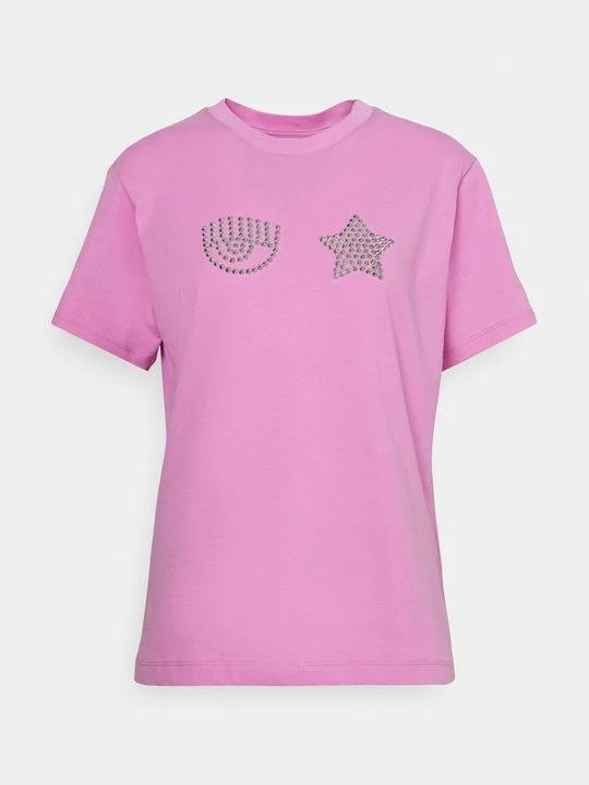 Zdjęcie produktu T-shirt z nadrukiem Chiara Ferragni różowy