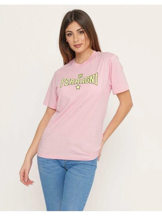 Zdjęcie produktu T-shirt z nadrukiem Chiara Ferragni różowy