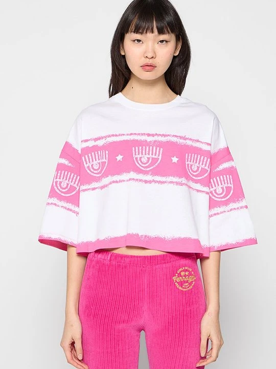 Zdjęcie produktu T-shirt z nadrukiem Chiara Ferragni biały