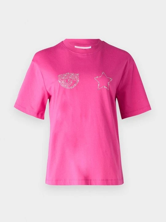Zdjęcie produktu T-shirt z nadrukiem Chiara Ferragni różowy