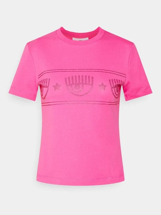 Zdjęcie produktu T-shirt z nadrukiem Chiara Ferragni różowy