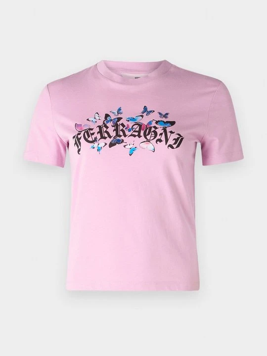 Zdjęcie produktu T-shirt z nadrukiem Chiara Ferragni czerwony