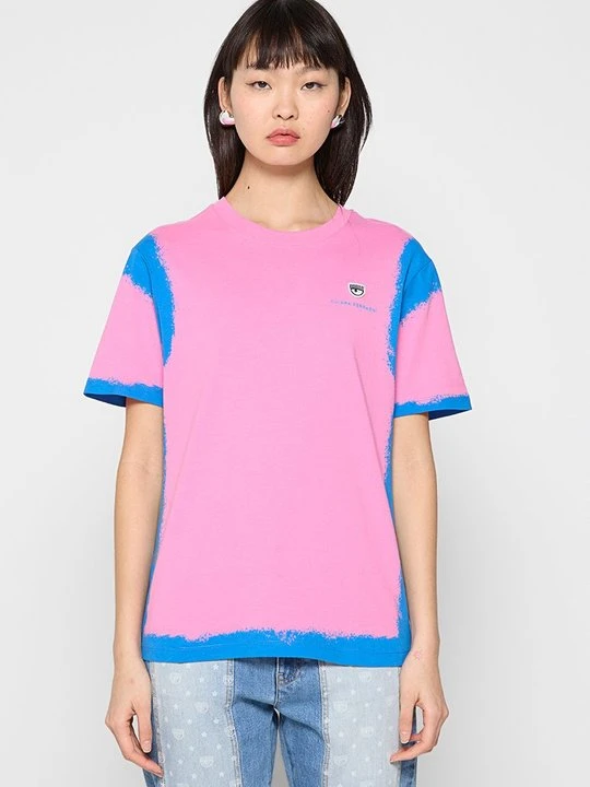 Zdjęcie produktu T-shirt z nadrukiem Chiara Ferragni jasnoróżowy
