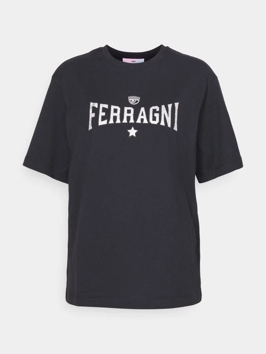 Zdjęcie produktu T-shirt z nadrukiem Chiara Ferragni czarny