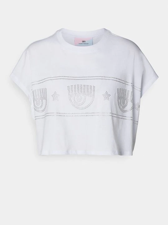 Zdjęcie produktu T-shirt z nadrukiem Chiara Ferragni biały