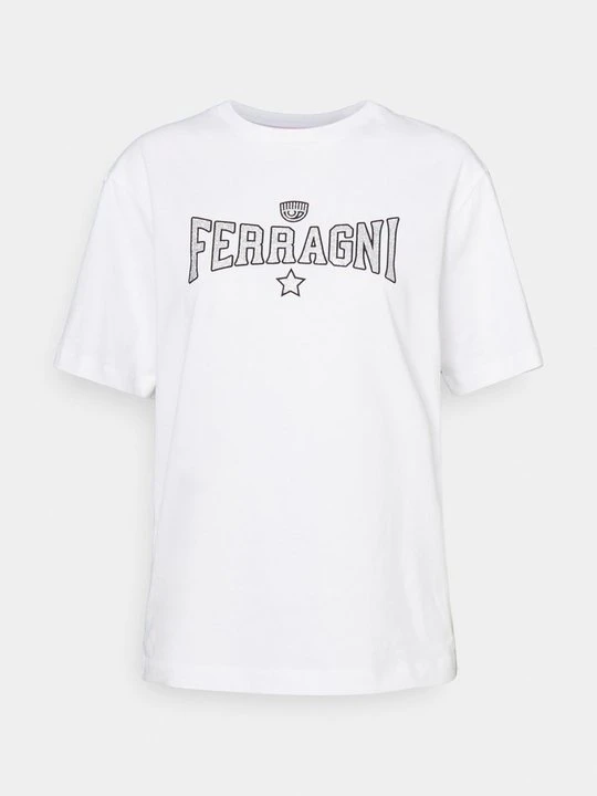 Zdjęcie produktu T-shirt z nadrukiem Chiara Ferragni biały