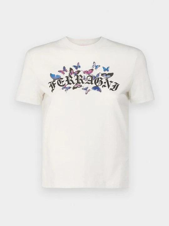 Zdjęcie produktu T-shirt z nadrukiem Chiara Ferragni biały