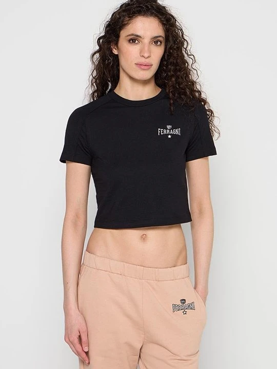 Zdjęcie produktu T-shirt z nadrukiem Chiara Ferragni czarny
