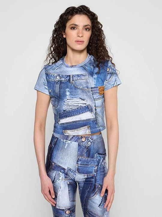 Zdjęcie produktu T-shirt z nadrukiem Chiara Ferragni liliowy
