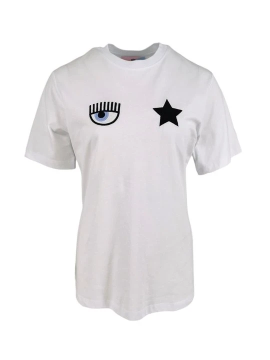 Zdjęcie produktu T-shirt z nadrukiem Chiara Ferragni biały