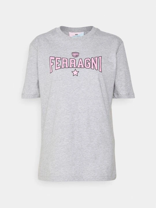 Zdjęcie produktu T-shirt z nadrukiem Chiara Ferragni szary