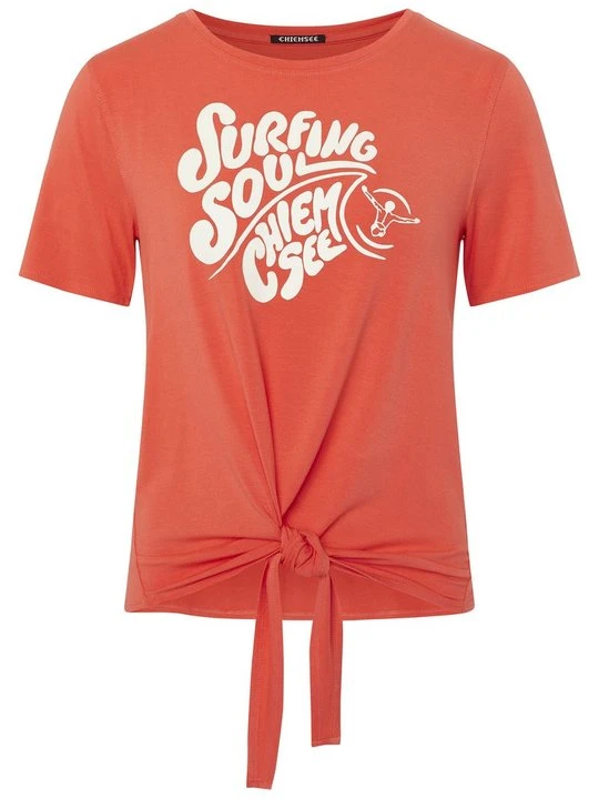 Zdjęcie produktu T-shirt z nadrukiem Chiemsee czerwony