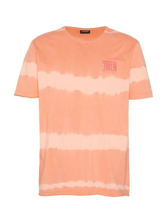 Zdjęcie produktu T-shirt z nadrukiem Chiemsee pomarańczowy melanż