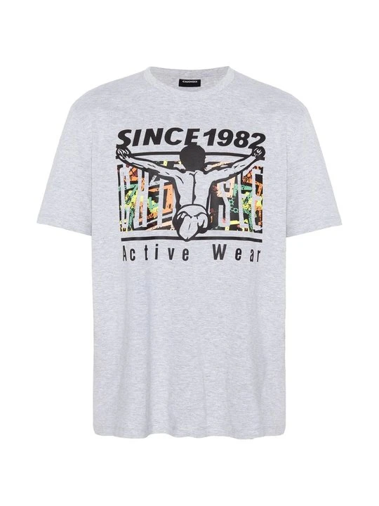 Zdjęcie produktu T-shirt z nadrukiem Chiemsee szary