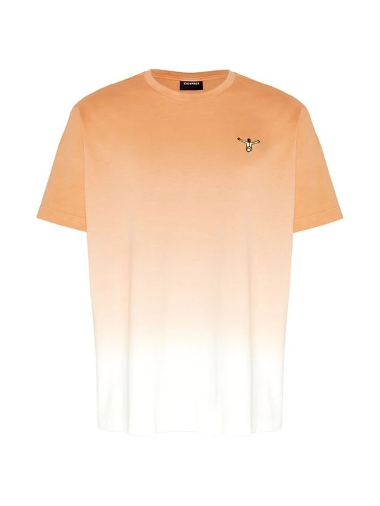 Zdjęcie produktu T-shirt z nadrukiem Chiemsee pomarańczowy melanż