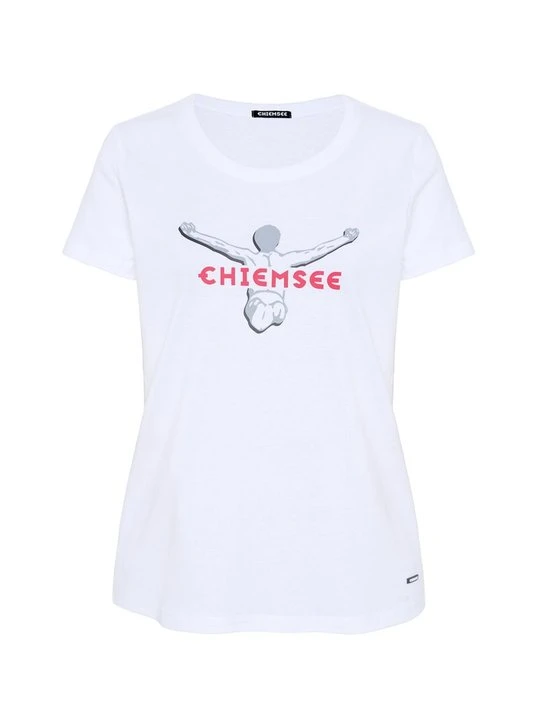 Zdjęcie produktu T-shirt z nadrukiem Chiemsee biały