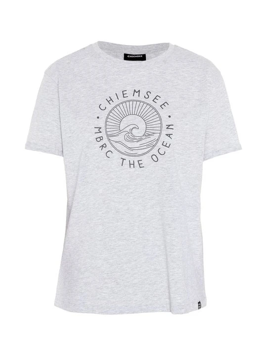 Zdjęcie produktu T-shirt z nadrukiem Chiemsee pomarańczowy