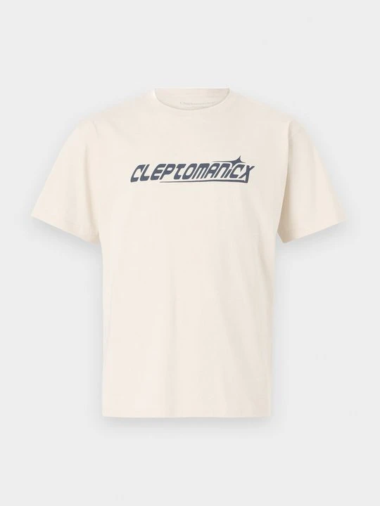 Zdjęcie produktu T-shirt z nadrukiem cleptomanicx beżowy