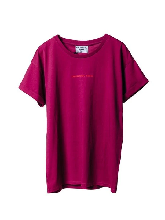 Zdjęcie produktu T-shirt z nadrukiem Colourful Rebel ciemnoczerwony
