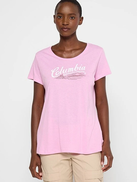 Zdjęcie produktu T-shirt z nadrukiem Columbia jasnoróżowy