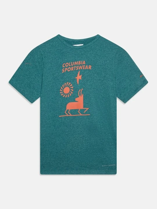 Zdjęcie produktu T-shirt z nadrukiem Columbia ciemnozielony