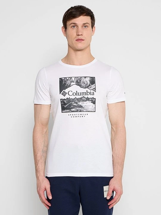 Zdjęcie produktu T-shirt z nadrukiem Columbia biały
