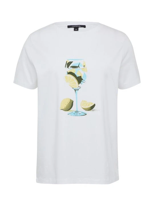 Zdjęcie produktu T-shirt z nadrukiem comma mleczny