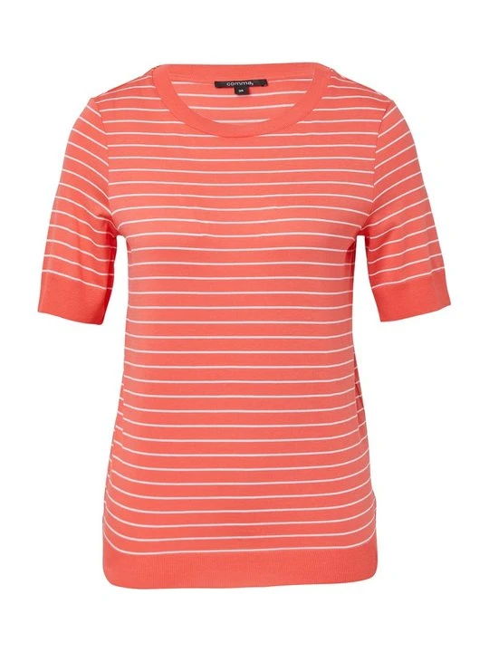 Zdjęcie produktu T-shirt z nadrukiem comma koralowy
